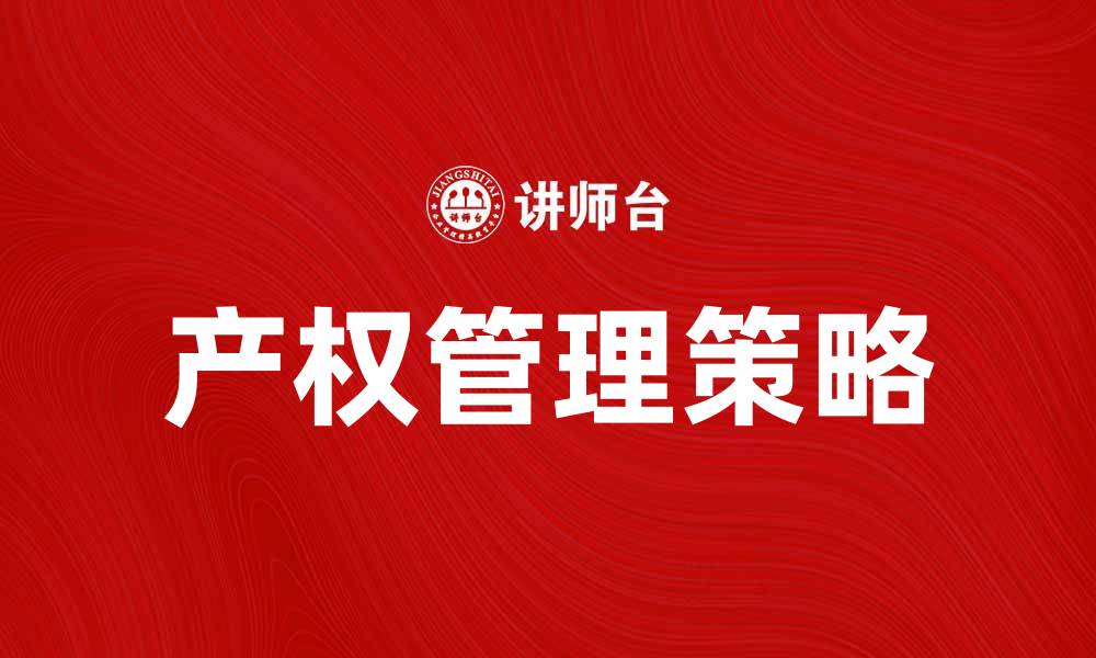 产权管理策略