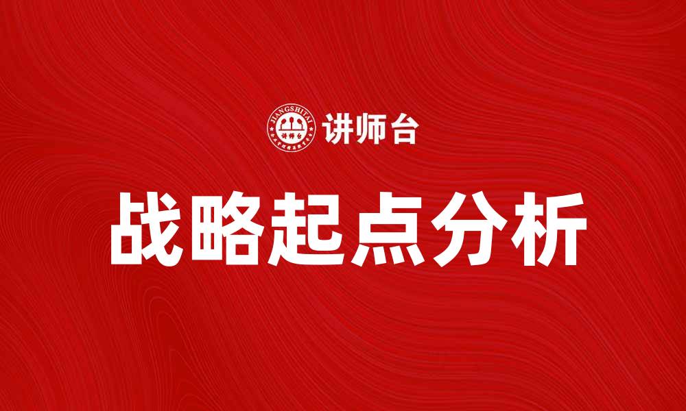 战略起点分析