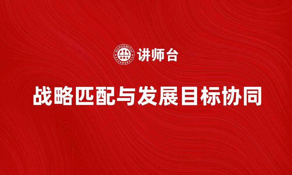 文章如何实现企业的战略匹配与发展目标的协同的缩略图