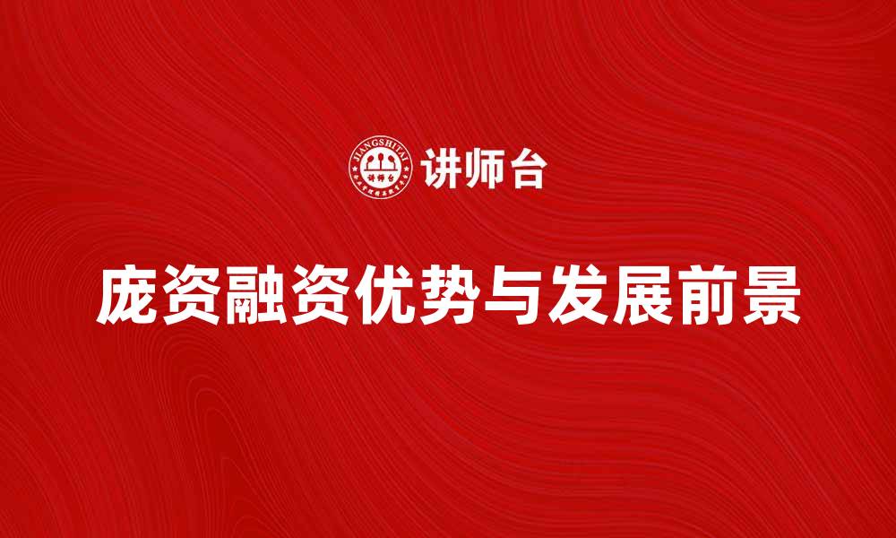 文章庞资融资的优势与发展前景分析的缩略图