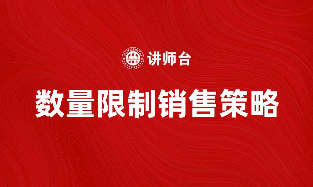 文章数量限制对电商销售策略的影响分析的缩略图