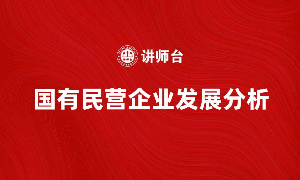 文章国有民营企业发展现状与未来趋势分析的缩略图