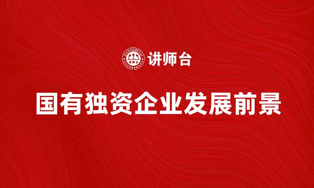 文章国有独资企业的优势与发展前景分析的缩略图