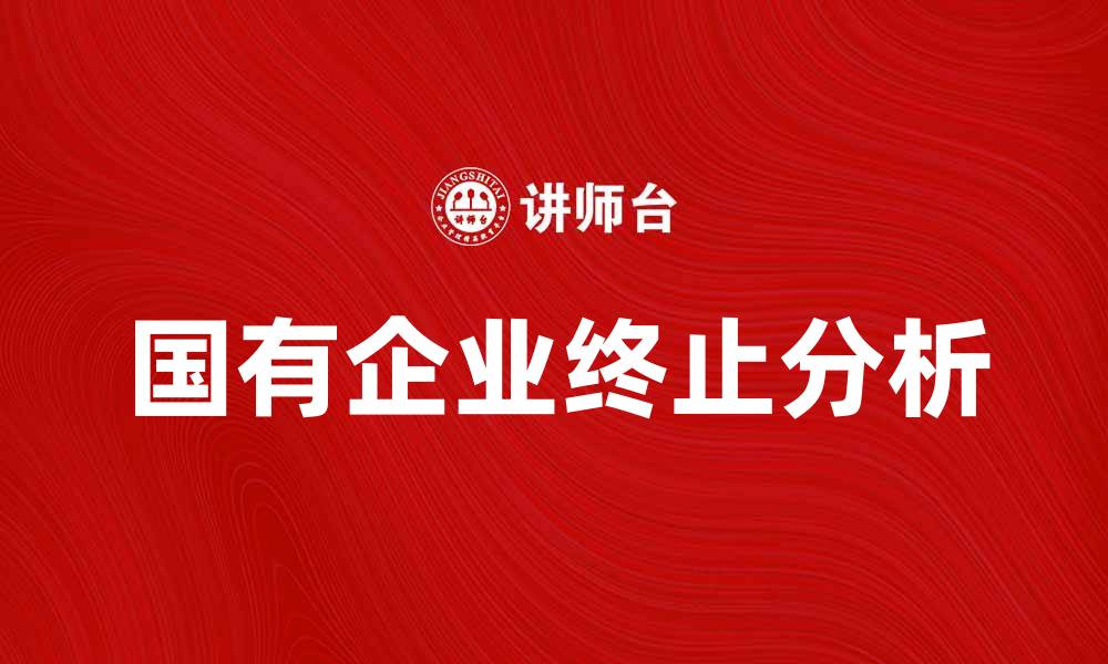 国有企业终止分析