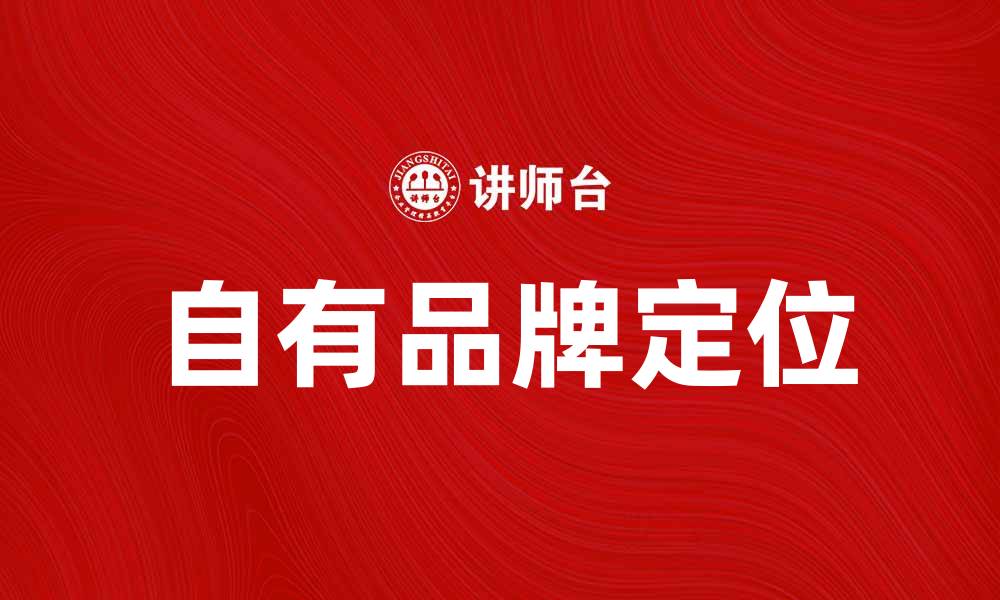 文章自有品牌定位：如何打造独特市场优势的缩略图