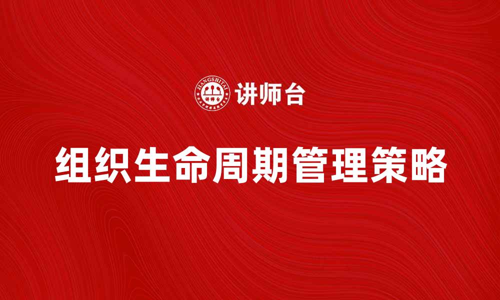 文章探索组织生命周期的各个阶段与管理策略的缩略图