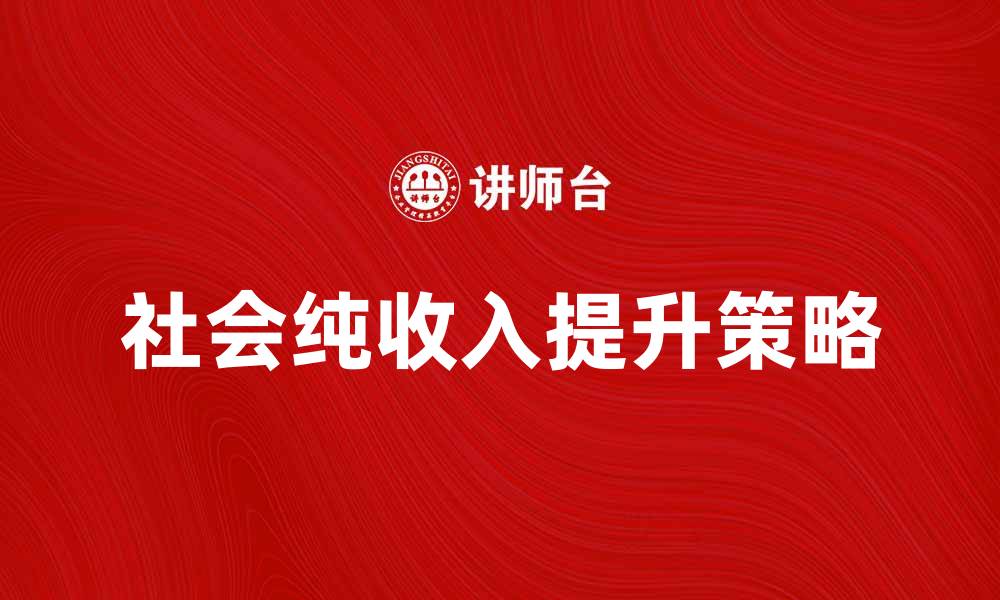 文章社会纯收入提升的策略与影响分析的缩略图