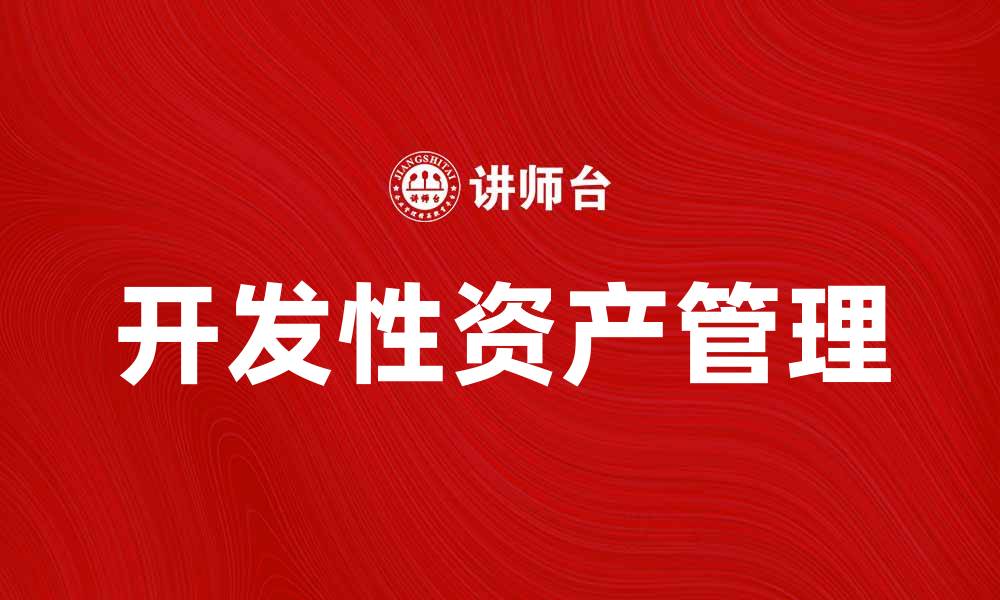 文章开发性资产如何提升企业竞争力与创新能力的缩略图