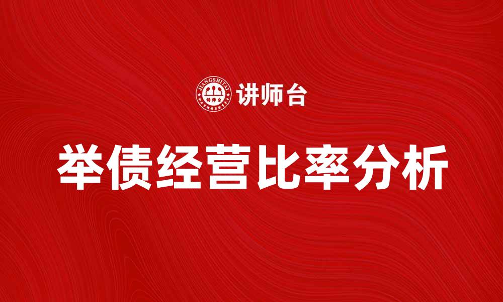 举债经营比率分析