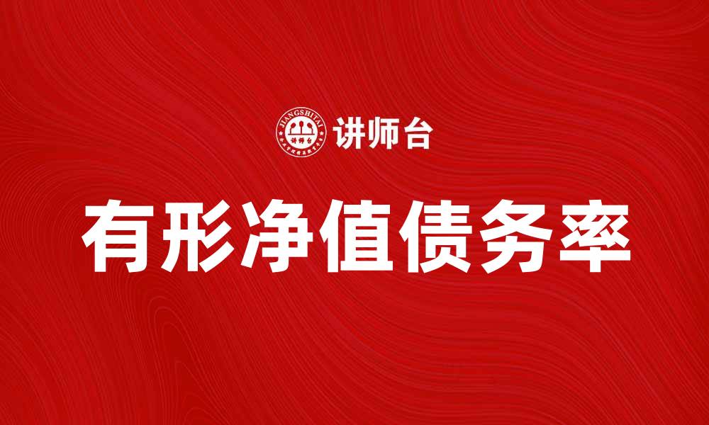 文章提升企业财务安全的关键指标：有形净值债务率解析的缩略图