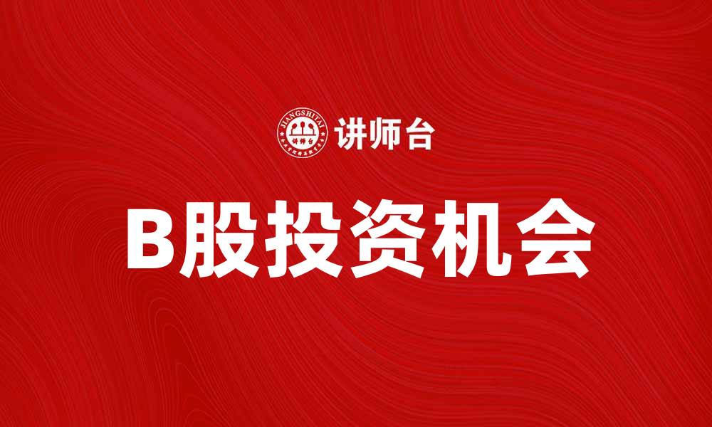 B股投资机会