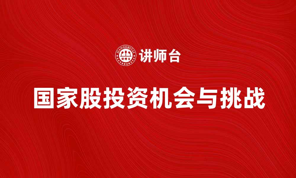 文章国家股投资的机会与挑战分析的缩略图