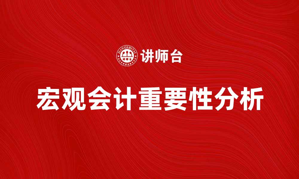 宏观会计重要性分析