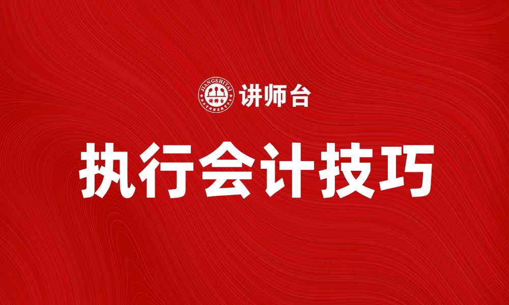 执行会计技巧