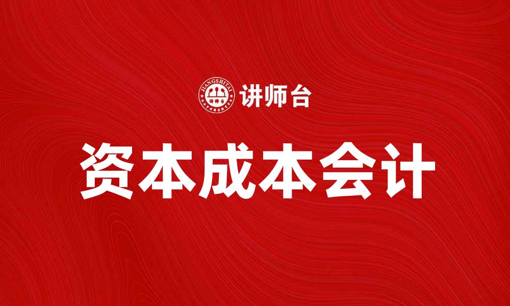 文章深入解析资本成本会计对企业财务决策的影响的缩略图