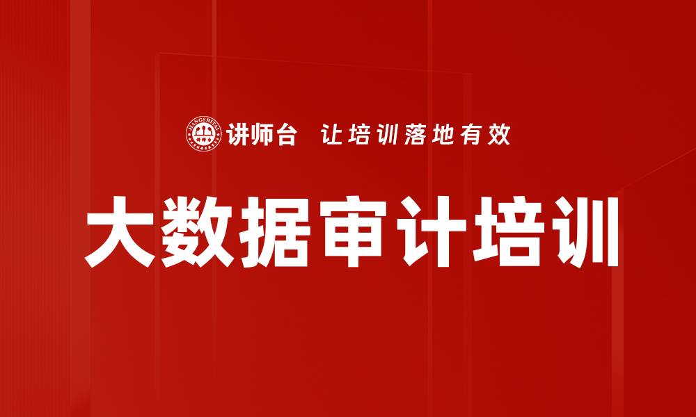 文章大数据审计培训的缩略图