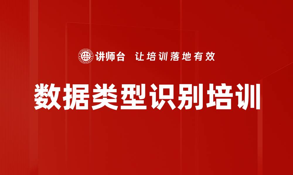 数据类型识别培训