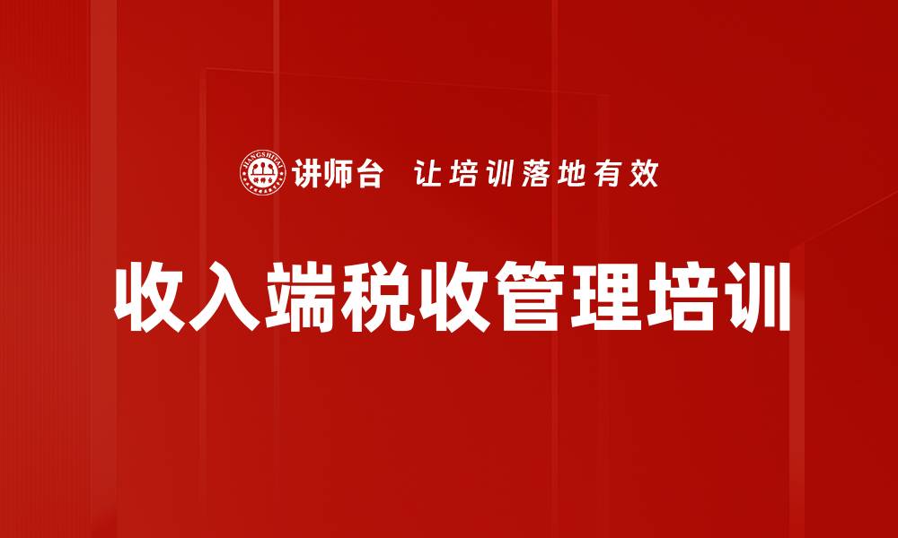 收入端税收管理培训