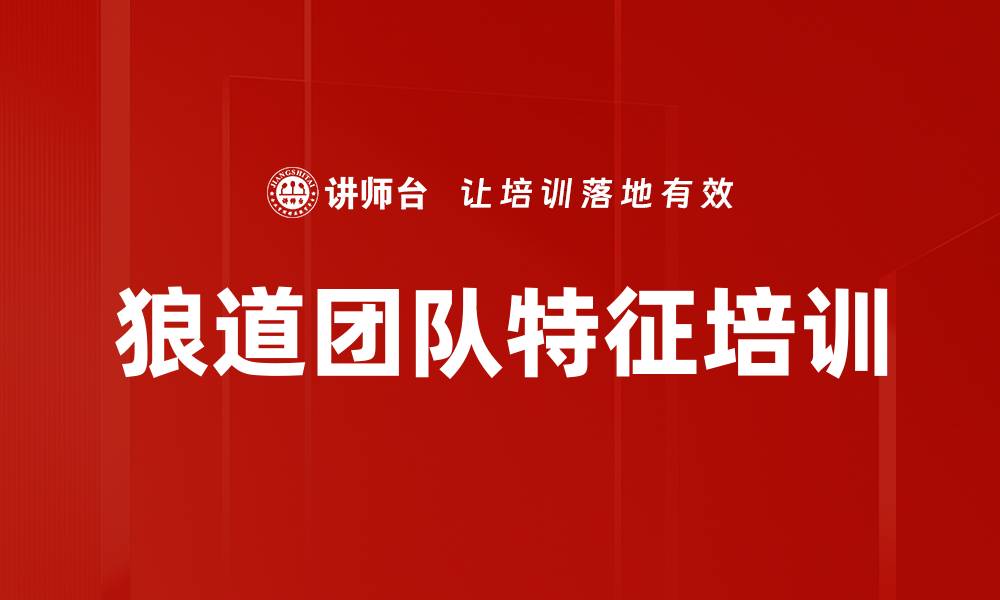 狼道团队特征培训
