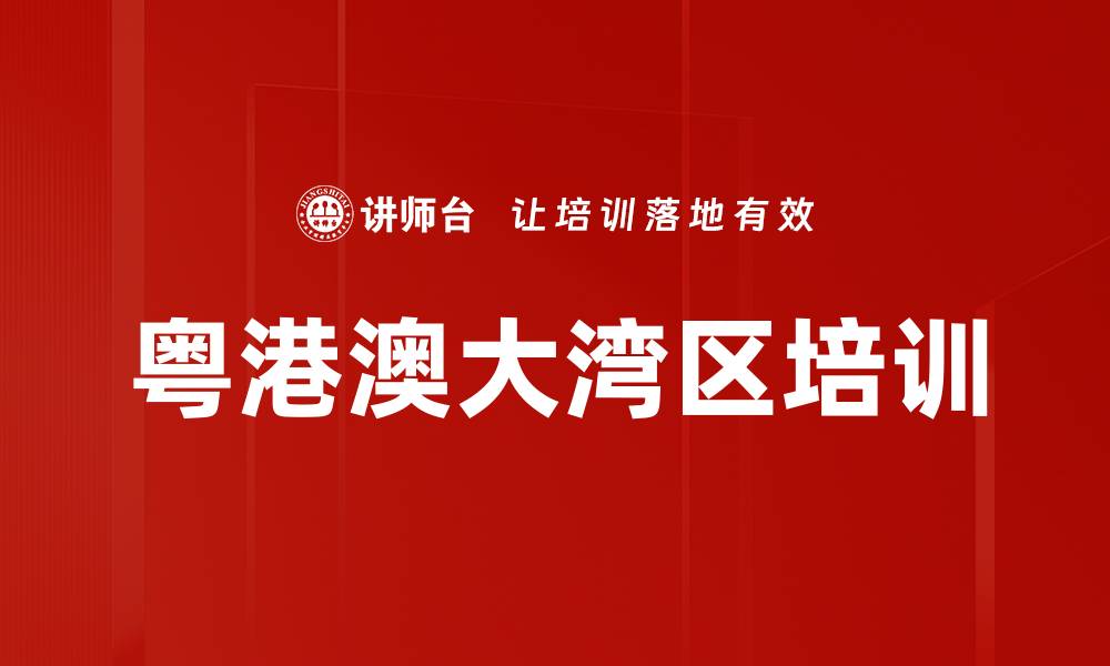 粤港澳大湾区培训