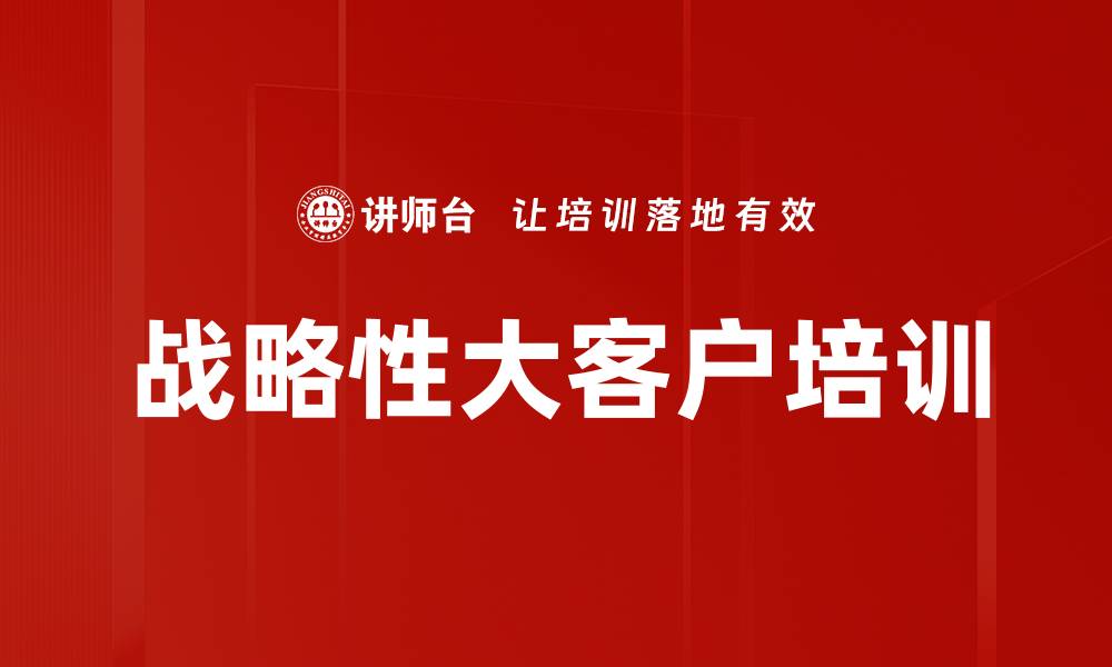 战略性大客户培训