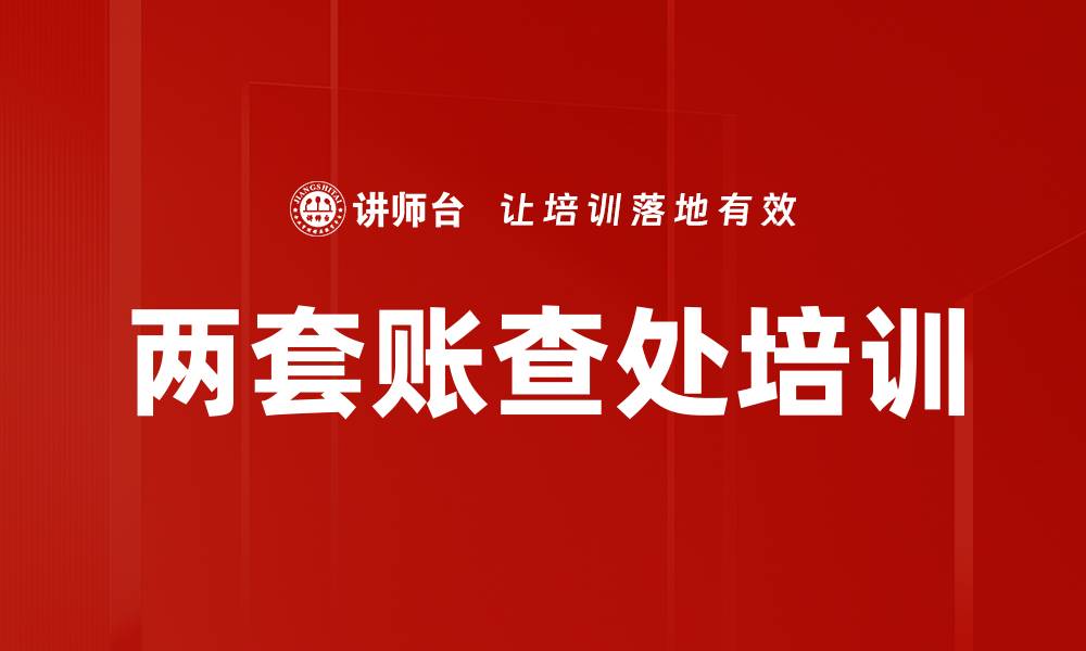文章两套账查处培训的缩略图