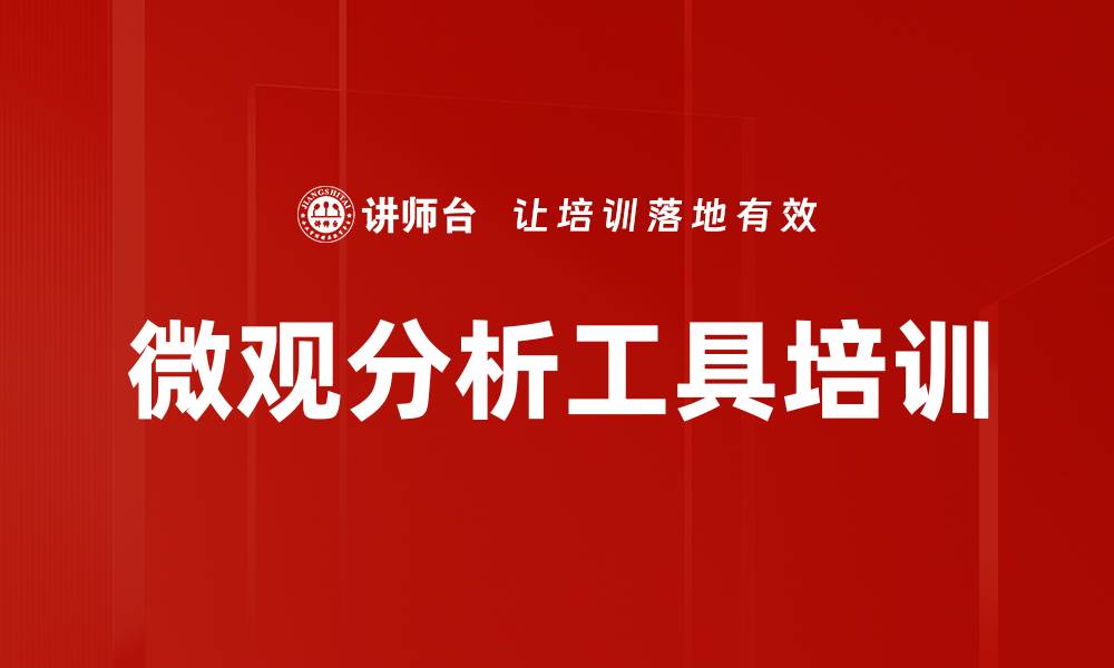 文章微观分析工具培训的缩略图