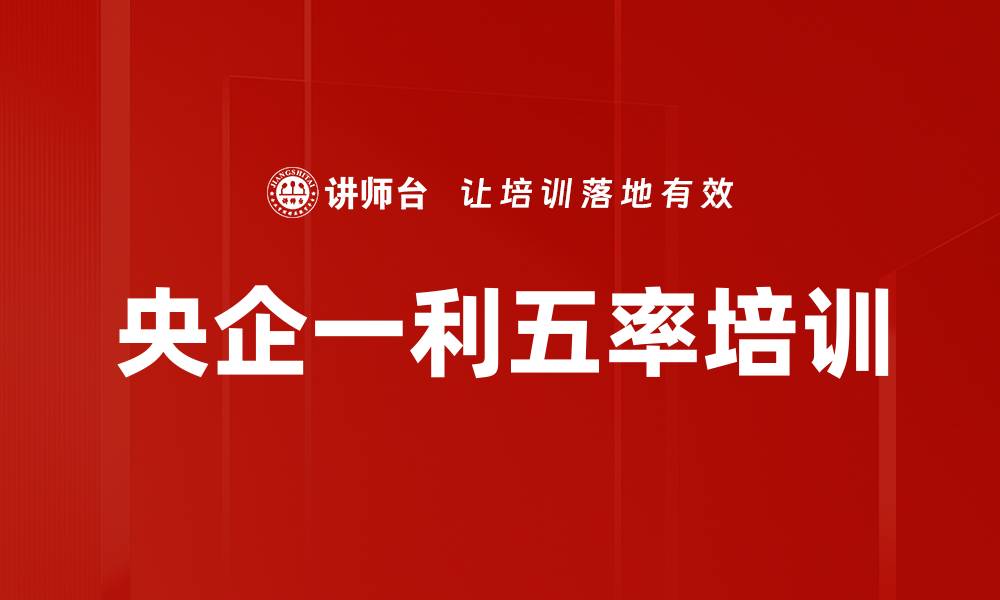 央企一利五率培训
