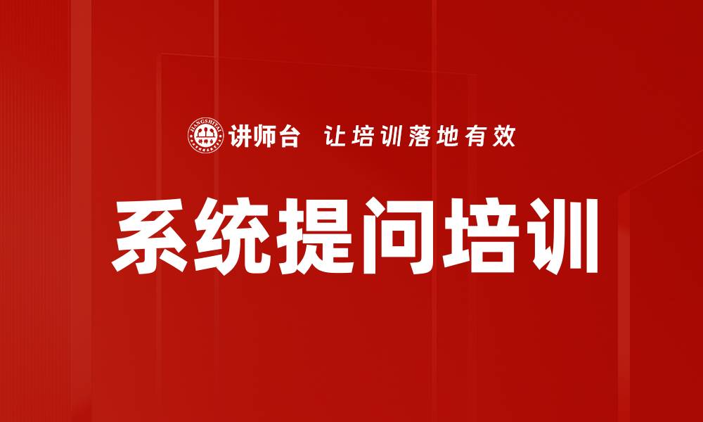 系统提问培训