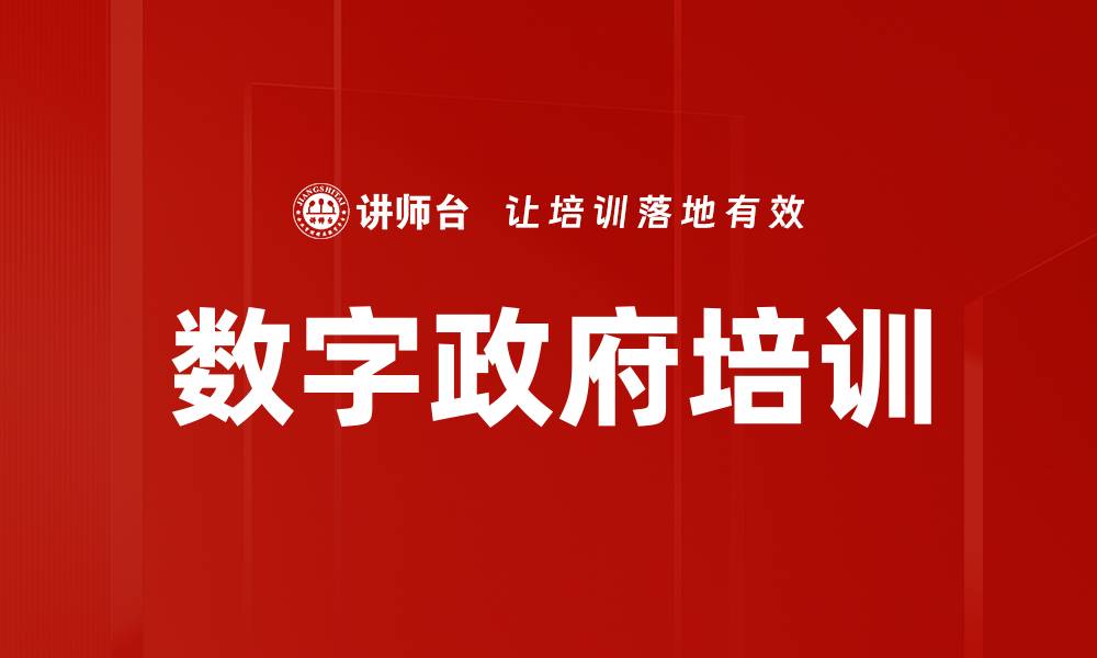 数字政府培训
