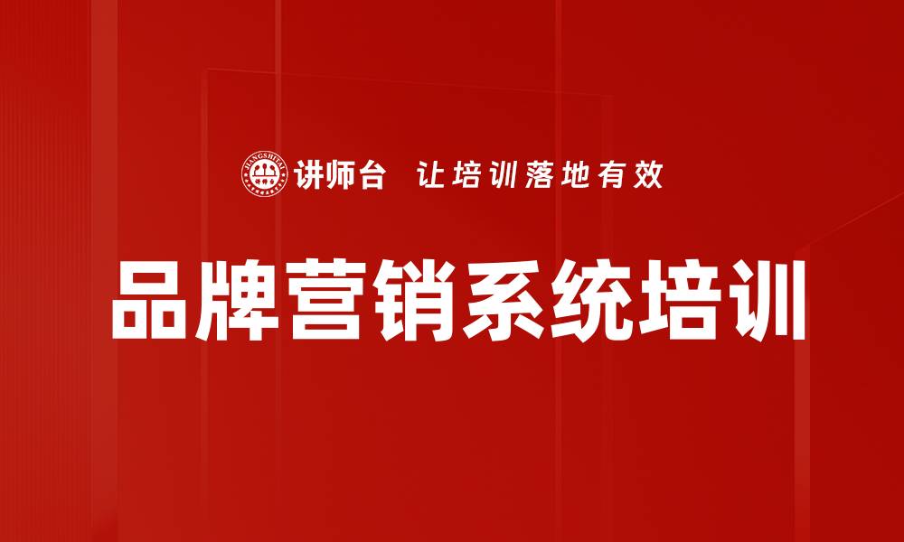 品牌营销系统培训