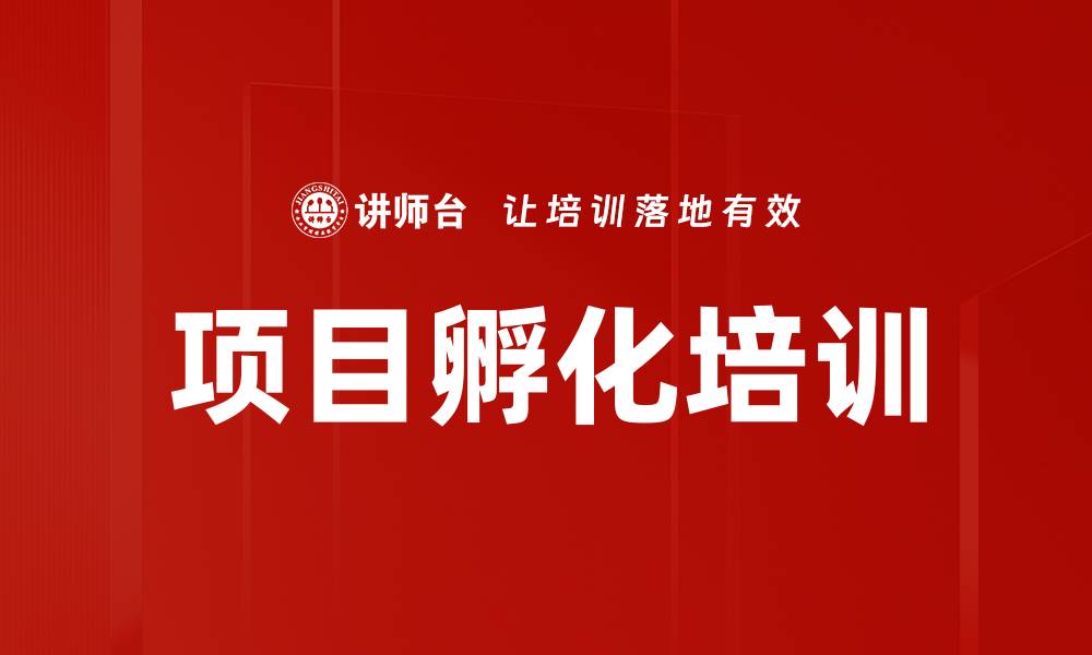 项目孵化培训