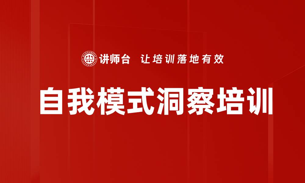 文章自我模式洞察培训的缩略图