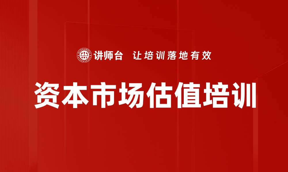 文章资本市场估值培训的缩略图