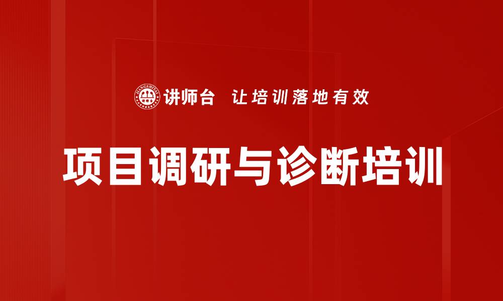 文章项目调研与诊断培训的缩略图