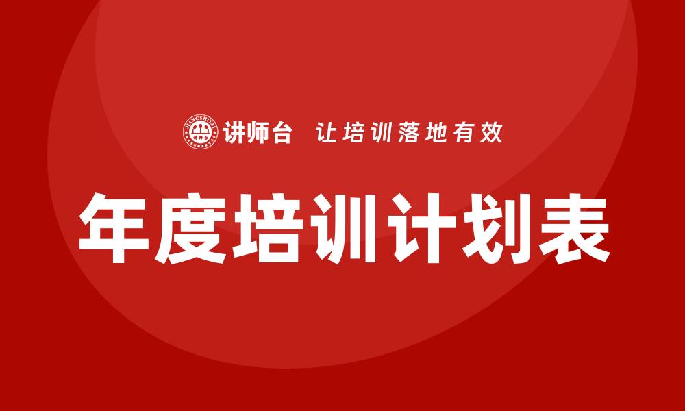 年度培训计划表