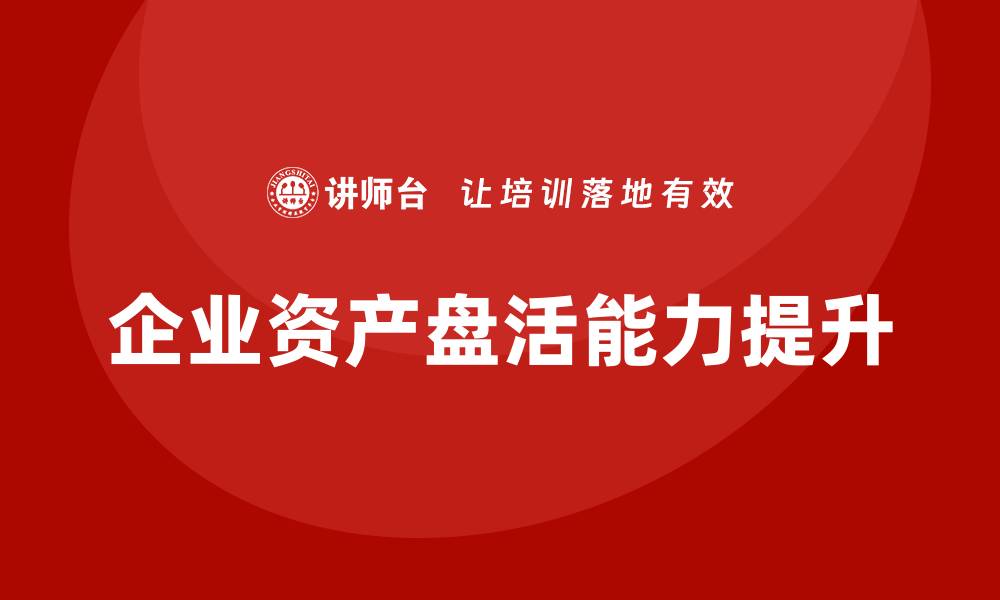 企业资产盘活能力提升