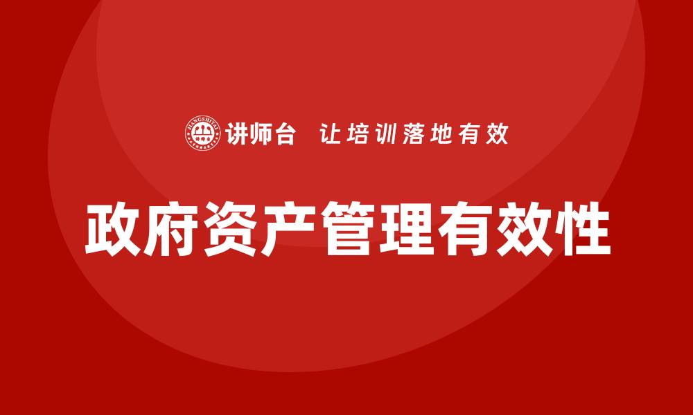 政府资产管理有效性