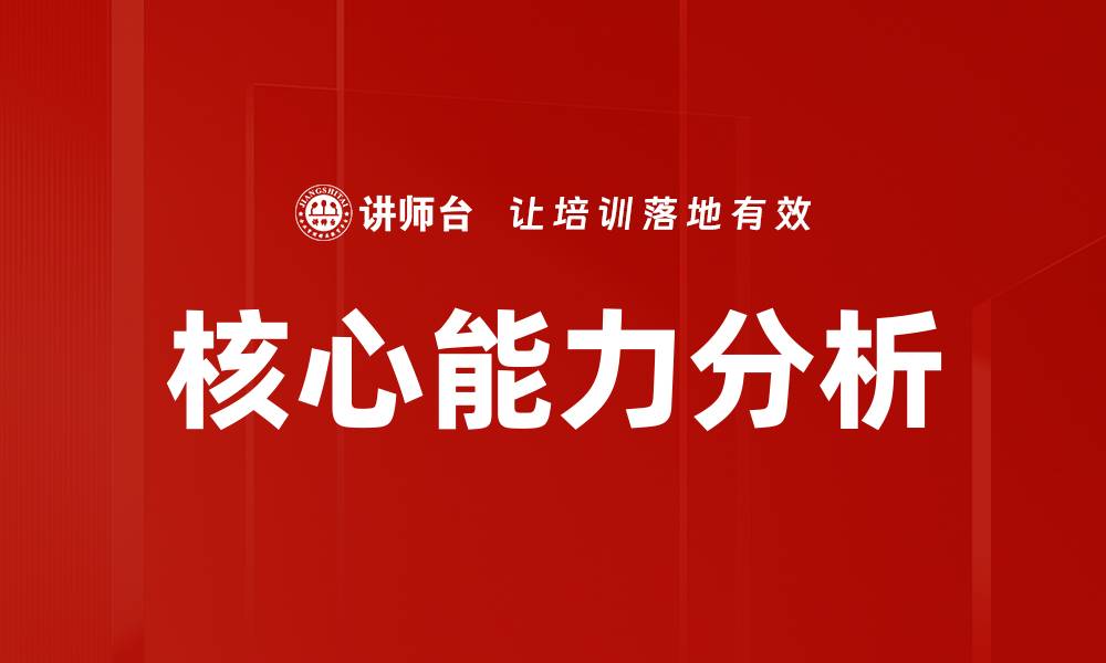 核心能力分析
