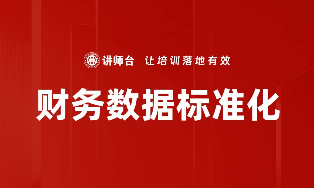 财务数据标准化