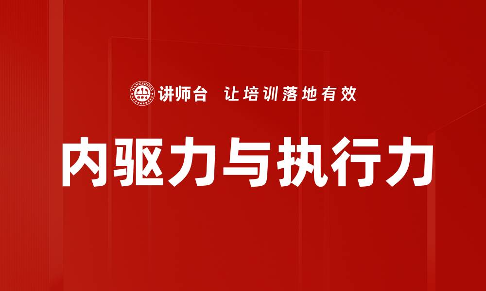 内驱力与执行力