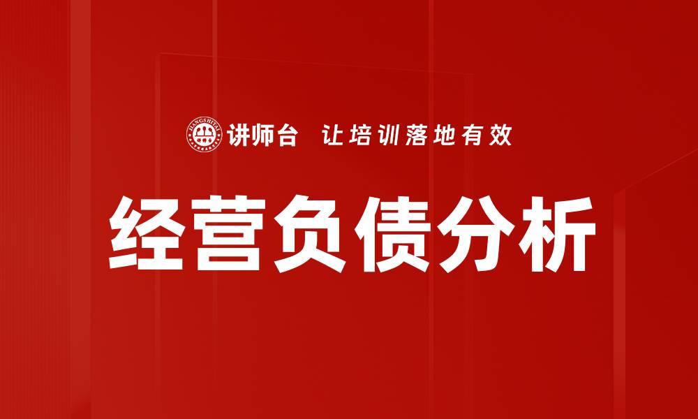 文章经营负债分析的缩略图