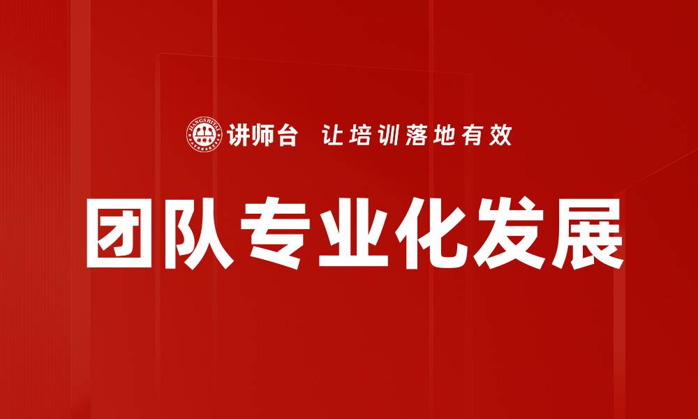 文章团队专业化发展的缩略图