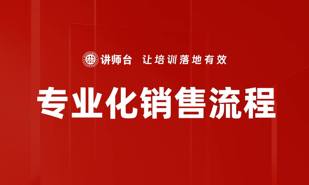 文章专业化销售流程的缩略图