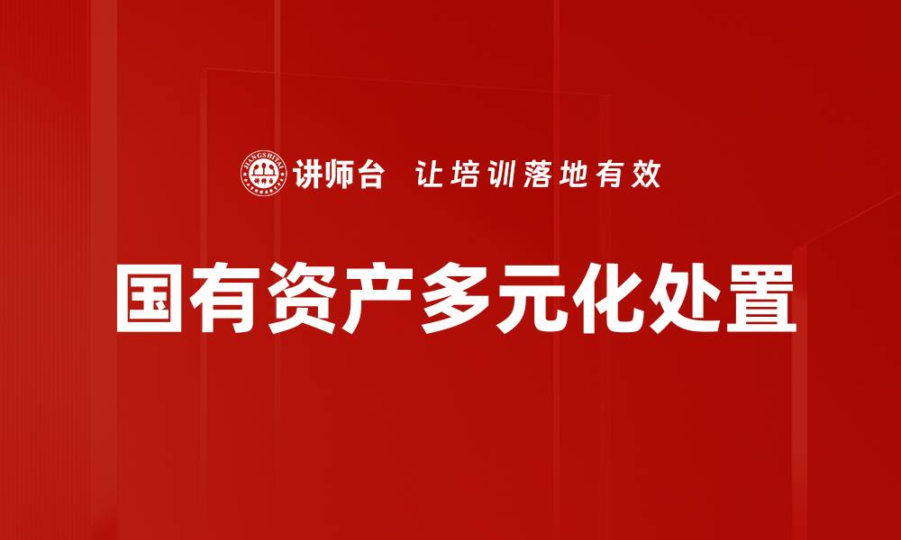 国有资产多元化处置