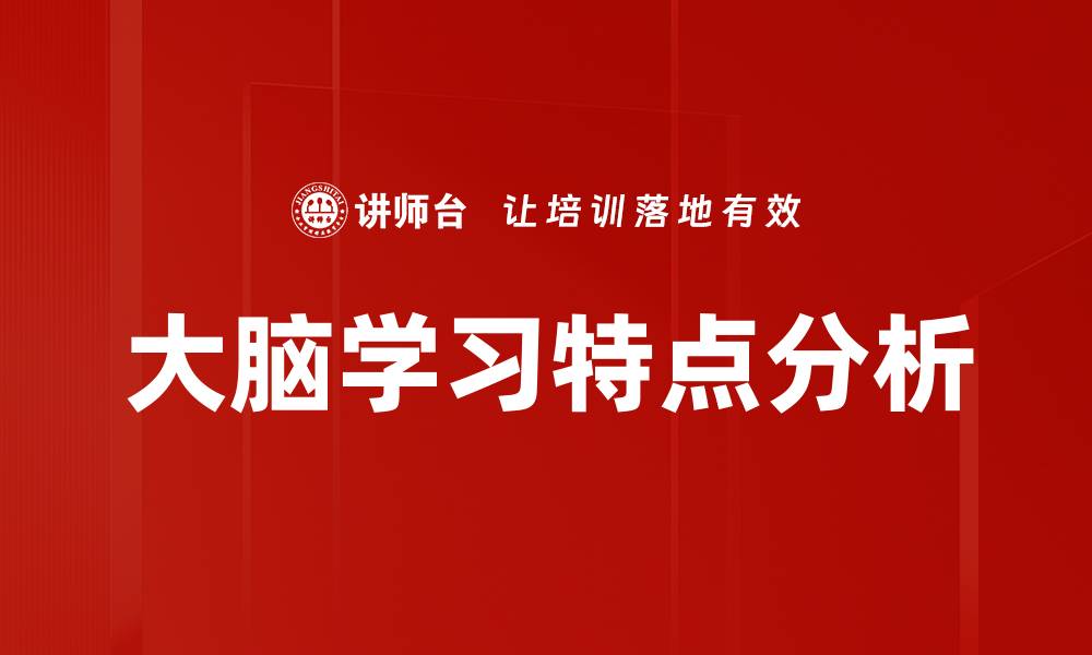 文章大脑学习特点分析的缩略图