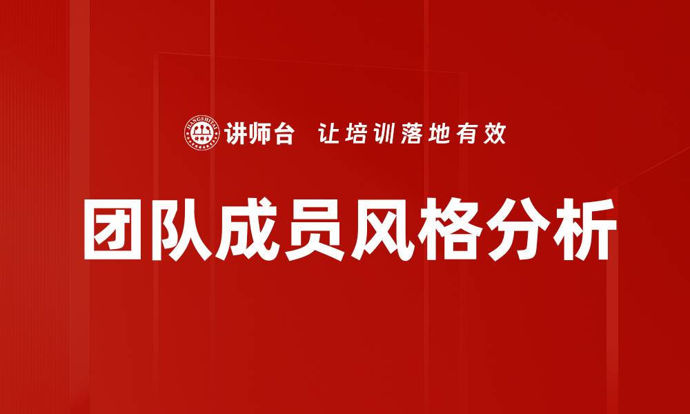 团队成员风格分析