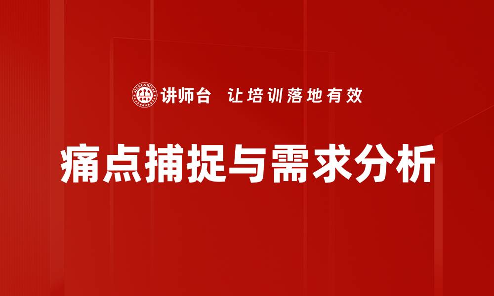 痛点捕捉与需求分析