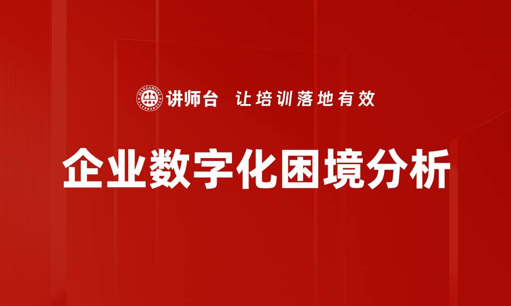 文章企业数字化困境分析的缩略图