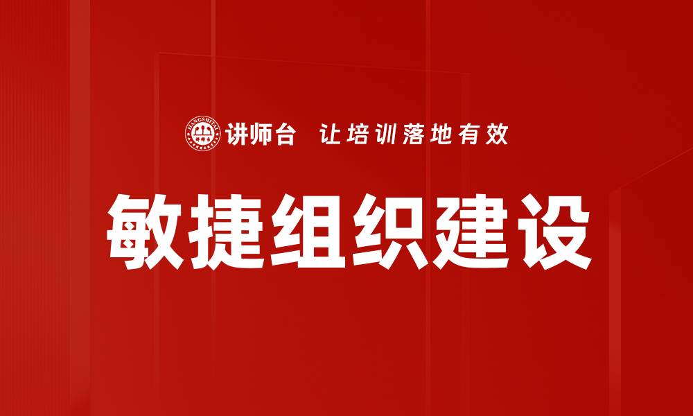 文章敏捷组织建设的缩略图